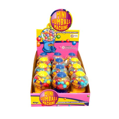 Mini Gum Ball Machine Assorted (12)