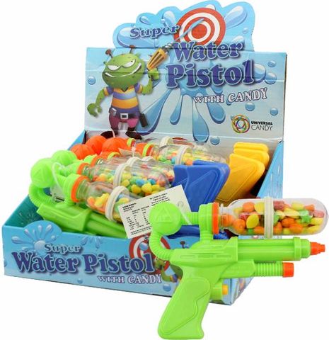 Super Water Pistol w/ Candy 25g (12)