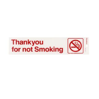 Sign - Self Adhesive Thanks Not Smoking