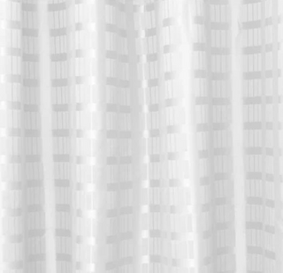 Shower Curtain - White Satin Box Stripe