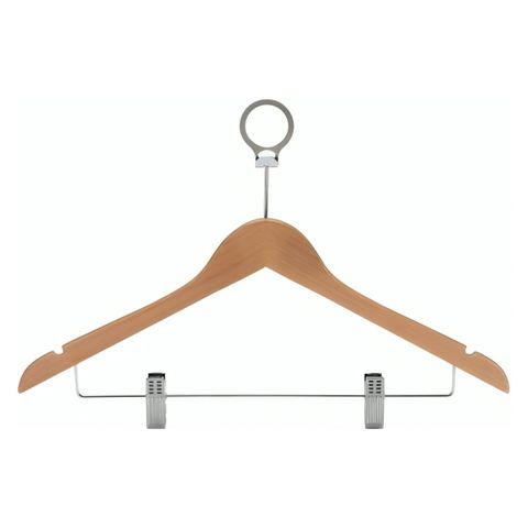 Coat Hanger - Wooden with Clips PP (20)