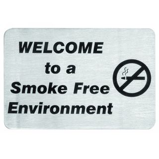 Sign - No Smoking S/Steel 120x80mm