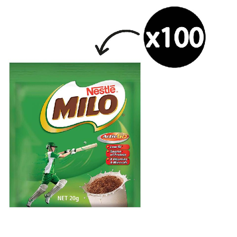 Nestlé Milo Sachets 20g, Carton of 100