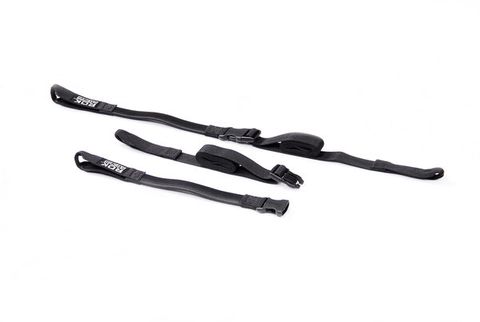 SW MOTECH ROK STRAPS 2 ADJUSTABLE STRAPS BLACK 500-1500 MM SIZE ADJUSTABLE STRAPS WITH ELASTIC BAND