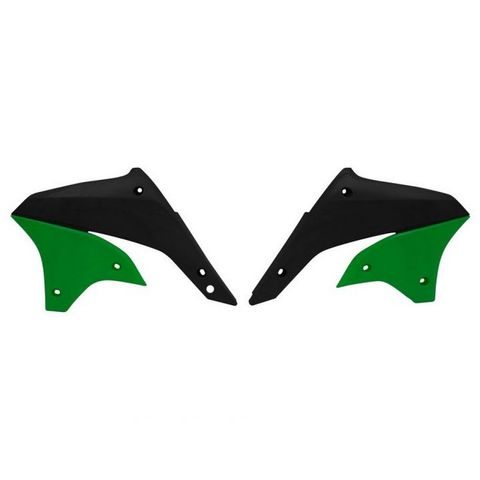 RADIATOR SHROUDS RTECH BLACK GREEN KAWASAKI KLX450R 07-16