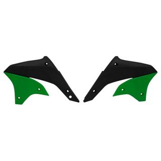 RADIATOR SHROUDS RTECH BLACK GREEN KAWASAKI KLX450R 07-16