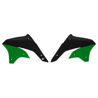 RADIATOR SHROUDS RTECH KAWASAKI KLX450R 07-16 BLACK GREEN