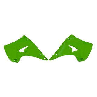 RADIATOR SHROUDS RTECH GREEN KAWASAKI KX125 KX250 03-10