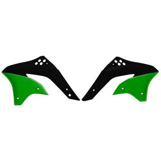 RADIATOR SHROUDS RTECH GREEN BLACK KAWASAKI KX450F 06-08
