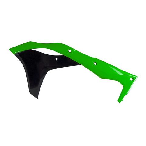 RADIATOR SHROUDS RTECH GREEN BLACK KAWASAKI KX250 KX250F 17-20