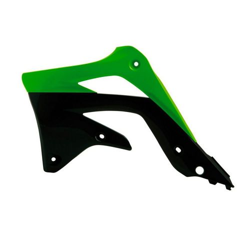 RADIATOR SHROUDS RTECH GREEN BLACK KAWASAKI KX450F 12-15