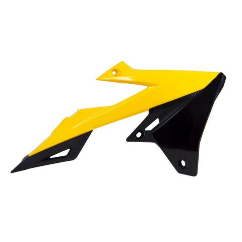 RADIATOR SHROUDS RTECH YELLOW BLACK SUZUKI RMZ250 19-ON RMZ450 18-ON