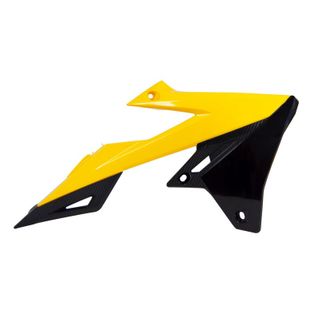RADIATOR SHROUDS RTECH YELLOW BLACK SUZUKI RMZ250 19-ON RMZ450 18-ON