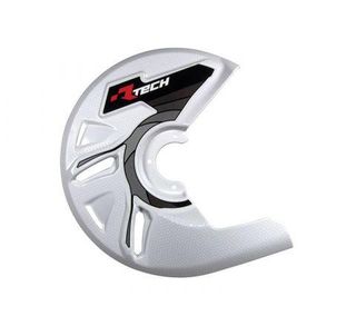 DISC GUARD RTECH WHITE BETA RR HONDA CRF KAWASAKI KLX KTM EXC SX XC XC-F SUZUKI RMX RMZ YAMAHA WR YZ