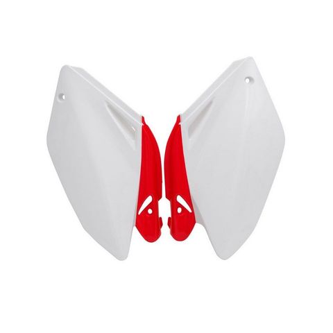 SIDE PANELS RTECH WHITE RED HONDA CRF250R 04-05