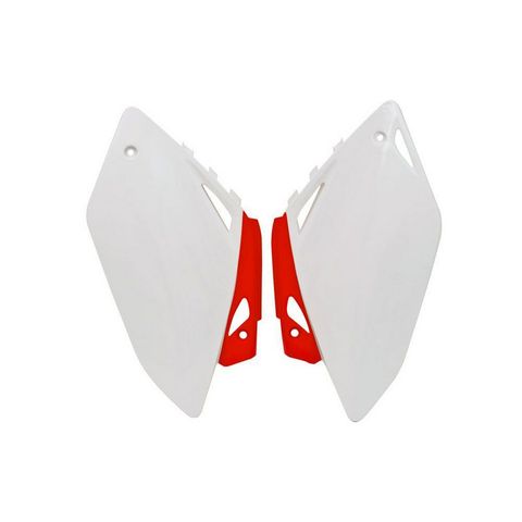SIDEPANELS RTECH CRF450R 07-08  WHITE RED