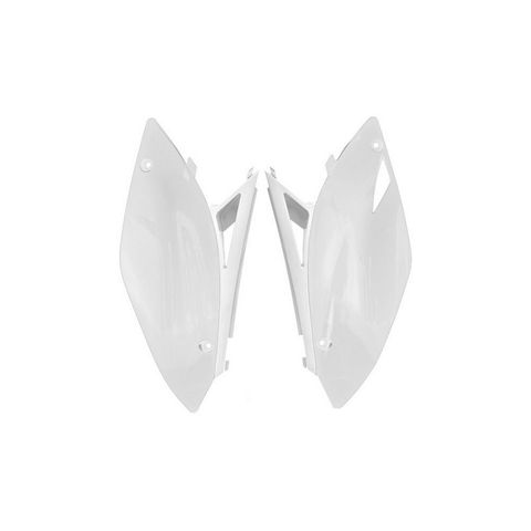 SIDE PANELS RTECH WHITE KAWASAKI KX250F 09-12 KX450F 09-11