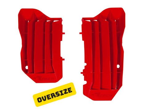 RADIATOR LOUVERS RTECH FULL COVERAGE & STRONGER THAN STOCK LOUVER CRF450R CRF450RX 17-20 RED