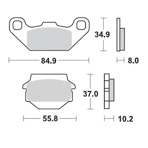 BRAKE PAD FRONT MOTO MASTER PRO SINTERED KAWASAKI KX250F SUZUKI LT-F250  LT250 LT250R LT500