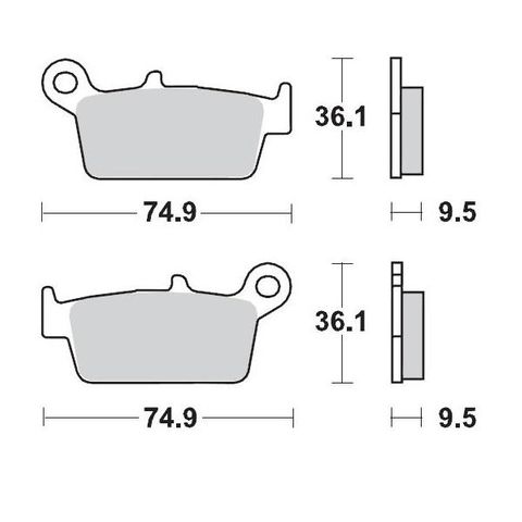 BRAKE PADS REAR MOTO MASTER PRO SINTERED FOR GASGAS HONDA KAWASAKI SUZUKI YAMAHA