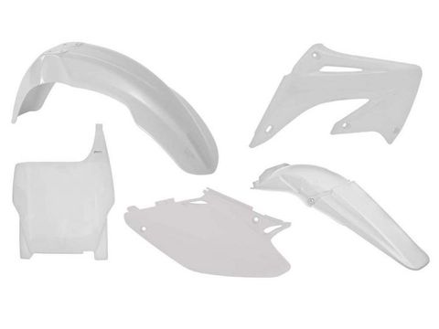 PLASTIC KIT RTECH FRONT &REAR FENDERS SIDEPANELS&RADIATOR SHROUDS&FRONT NUMBERPLATE HONDACR125R 250R