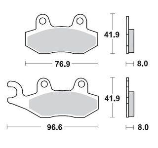 BRAKE PADS FRONT MOTO MASTER PRO SINTERED FOR CAN-AM MAVERICK HUSQVARNA KAWASAKI SUZUKI YAMAHA