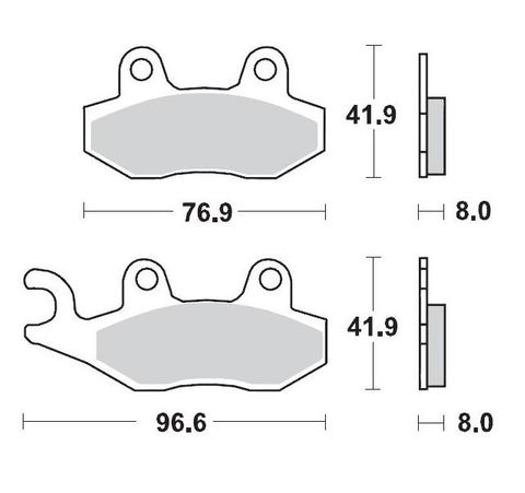 BRAKE PAD MOTO MASTER PRO SINTERED FRONT FOR CAN-AM MAVERICK HUSQVARNA KAWASAKI SUZUKI YAMAHA