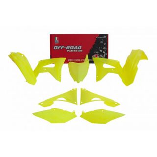 PLASTICS KIT RTECH HONDA CRF250R 19-21 CRF450R 19-20 FLURO YELLOW