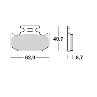 BRAKE PADS REAR MOTO MASTER PRO SINTERED FOR KAWASAKI SUZUKI YAMAHA