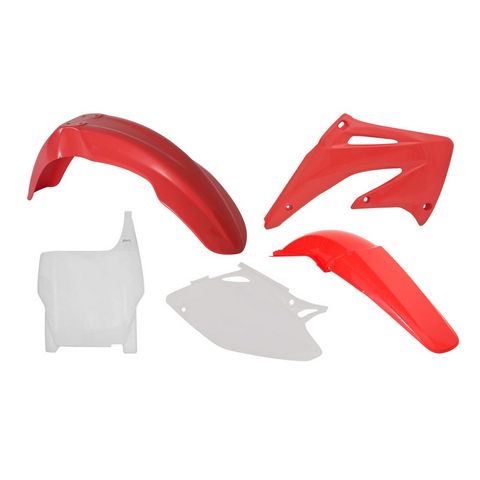 PLASTIC KIT RTECH FRONT &REAR FENDERS SIDEPANELS &RADIATOR SHROUDS &FRONT NUMBERPLATE CRF450R