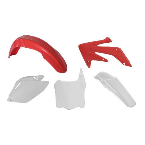 PLASTIC KIT RTECH FRONT &REAR FENDERS SIDEPANELS &RADIATOR SHROUDS &FRONT NUMBERPLATE HONDA CRF250R