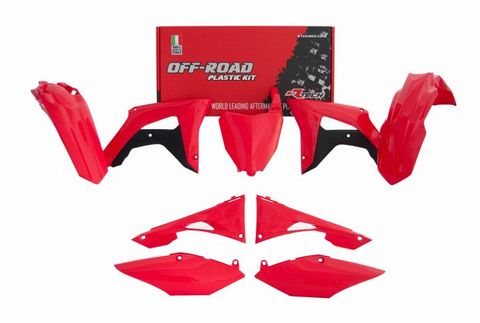 PLASTIC RTECH FRONT/REAR FENDER RADIATORSHROUD SIDEPANEL AIRBOX COVER&FRONT NUMBERPLATE CRF450R 250R