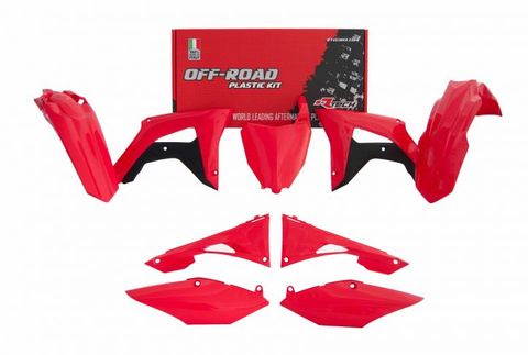 PLASTICS KIT RTECH 6 PIECE RED BLACK HONDA CRF250R 19-21 CRF450R 19-20