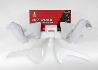 PLASTICS KIT RTECH 5 PIECE WHITE HUSQVARNA FE TE TX