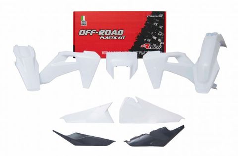 PLASTICS KIT RTECH 6 PIECE WHITE GREY HUSQVARNA FE TE 20-23