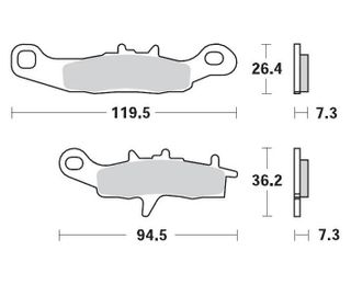 BRAKE PADS FRONT MOTO MASTER PRO SINTERED FOR HUSQVARNA KAWASAKI SUZUKI