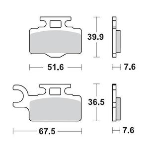 BRAKE PADS FRONT MOTO MASTER RACING SERIES KAWASAKI KX65 00-ON SUZUKI RM65 03-07 RM80 90-95