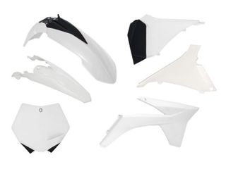 PLASTICS KIT RTECH FRONT FENDER, REAR FENDER, RADIATOR SHROUDS, AIRBOX COVERS & FRONT NUMBER PLATE