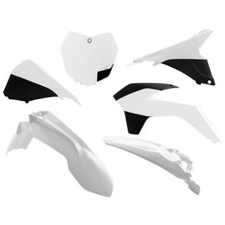 PLASTICS KIT RTECH 6 PIECE WHITE BLACK KTM SX SX-F