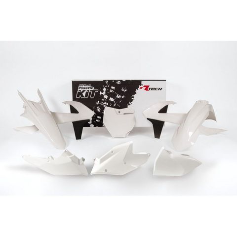 PLASTICS KIT RTECH 6 PIECE WHITE BLACK KTM SX SX-F XC XC-F