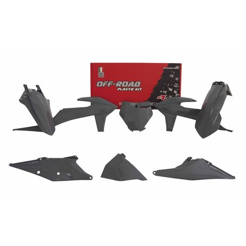 PLASTICS KIT RTECH 6 PIECE QUANTUM GREY KTM SX XC SX-F XC-F