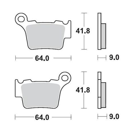 BRAKE PADS REAR MOTO MASTER RACING GP GAS GAS HUSABERG HUSQVARNA KTM SHERCO