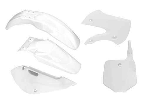 PLASTIC KIT RTECH W/ FRONT & REAR FENDERS, SIDEPANELS & RADIATOR SHROUDS & FRONT NUMBER PLATE KX65