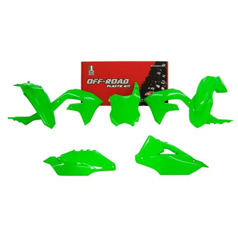 PLASTICS KIT RTECH 5 PIECE NEON GREEN KAWASAKI KX250 KX250F KX250X KX450F KX450X