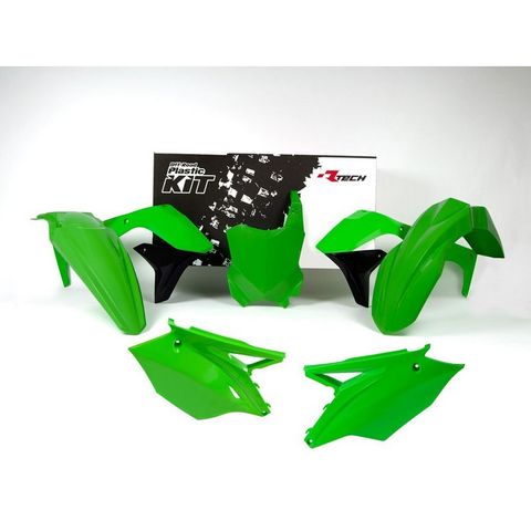 PLASTICS KIT RTECH 6 PIECES GREEN KAWASAKI KX450F 16-18