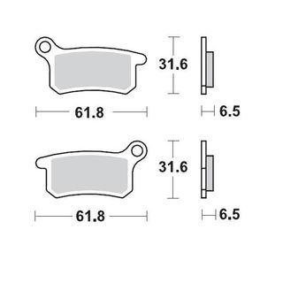 BRAKE PADS MOTO MASTER PRO SINTERED FRONT AND REAR GAS GAS HUSQVARNA KTM