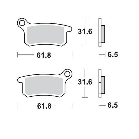 BRAKE PADS FRONT AND REAR MOTO MASTER PRO SINTERED GAS GAS HUSQVARNA KTM