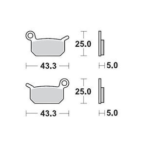 BRAKE PADS FRONT AND REAR MOTO MASTER PRO SINTERED GAS GAS HUSQVARNA KTM