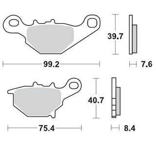 BRAKE PADS REAR MOTO MASTER PRO SINTERED FOR SUZUKI RM85 05-21