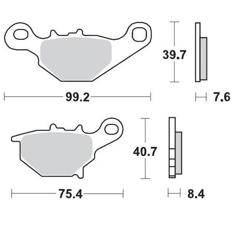 BRAKE PADS REAR MOTO MASTER PRO SINTERED FOR SUZUKI RM85 05-21